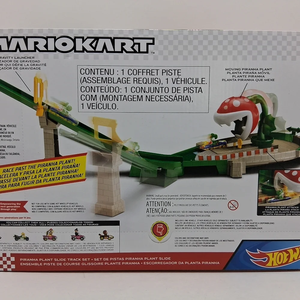 Hot‎ Wheels Mario Kart Piranha Plant Slide Track Set - Green